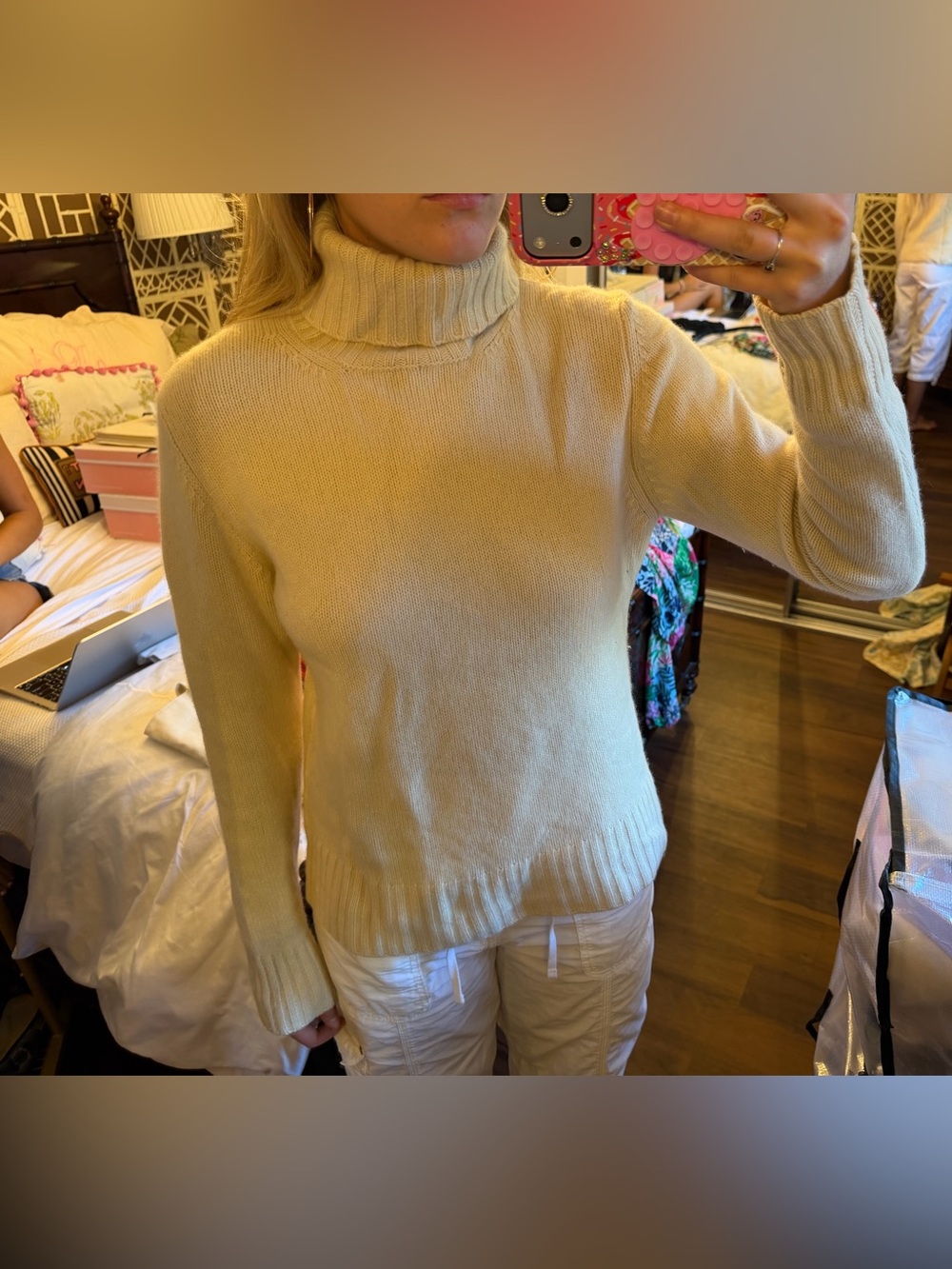 Celeste Cream Turtleneck Sweater - Soft Knit Pullover